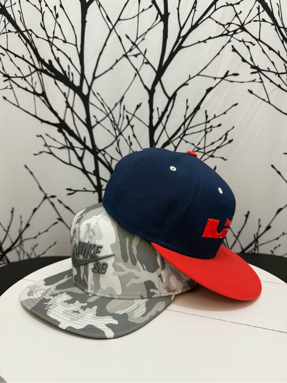 Two Hats- Nike SB Winter Camo Hat & Nike True Lebron James MVP snapback Hat